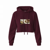 The Creation Crop Hoodie — Bordo — Ön