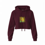 The Kiss Crop Hoodie — Bordo — Ön