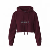 The Great Wave of Kanagawa Crop Hoodie — Bordo — Görsel 1