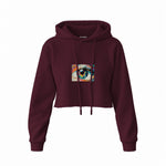 The Eye Crop Hoodie — Bordo — Ön