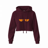 Juicy Bits Crop Hoodie — Bordo — Ön