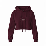 Reading Is Sexy Crop Hoodie — Bordo — Ön
