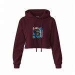 Untitled (1982) – Basquiat Crop Hoodie — Bordo — Ön