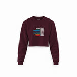 Formula 1 / Week Days Crop Sweatshirt — Bordo — Ön