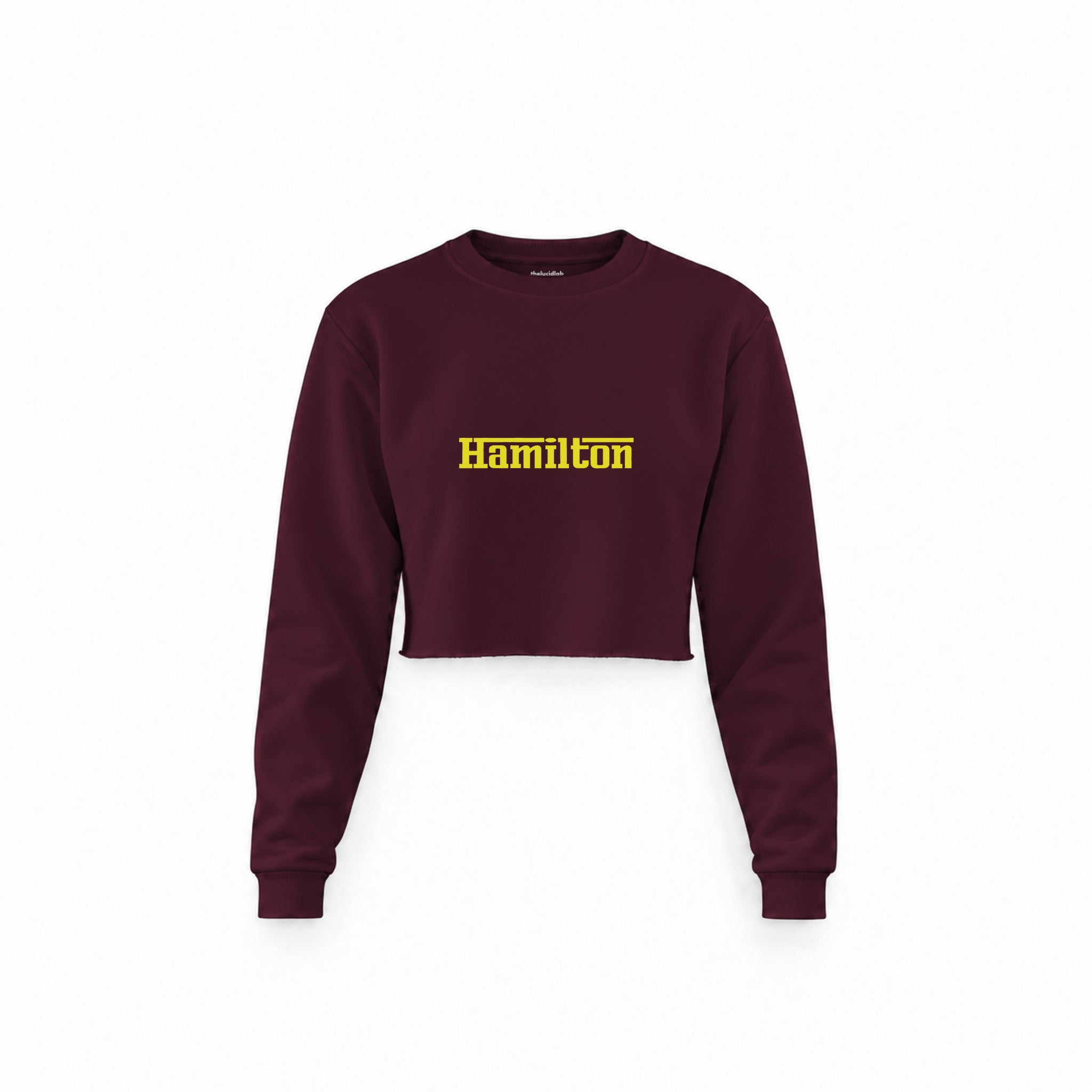 Hamilton / Ferrari Crop Sweatshirt — Bordo — Ön