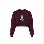Rick It Crop Sweatshirt — Bordo — Ön