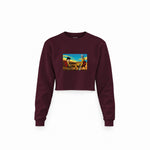Breaking Bad / Rick and Morty Crop Sweatshirt — Bordo — Ön