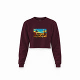 Breaking Bad / Rick and Morty Crop Sweatshirt — Bordo — Ön