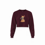Catana Crop Sweatshirt — Bordo — Ön
