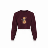 Catana Crop Sweatshirt — Bordo — Ön