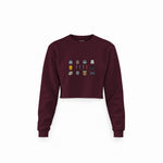 Star Wars Icons Crop Sweatshirt — Bordo — Ön