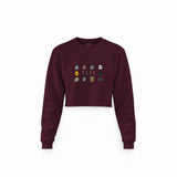 Star Wars Icons Crop Sweatshirt — Bordo — Ön