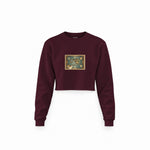 Avatar The Last Airbender Map Crop Sweatshirt — Bordo — Ön