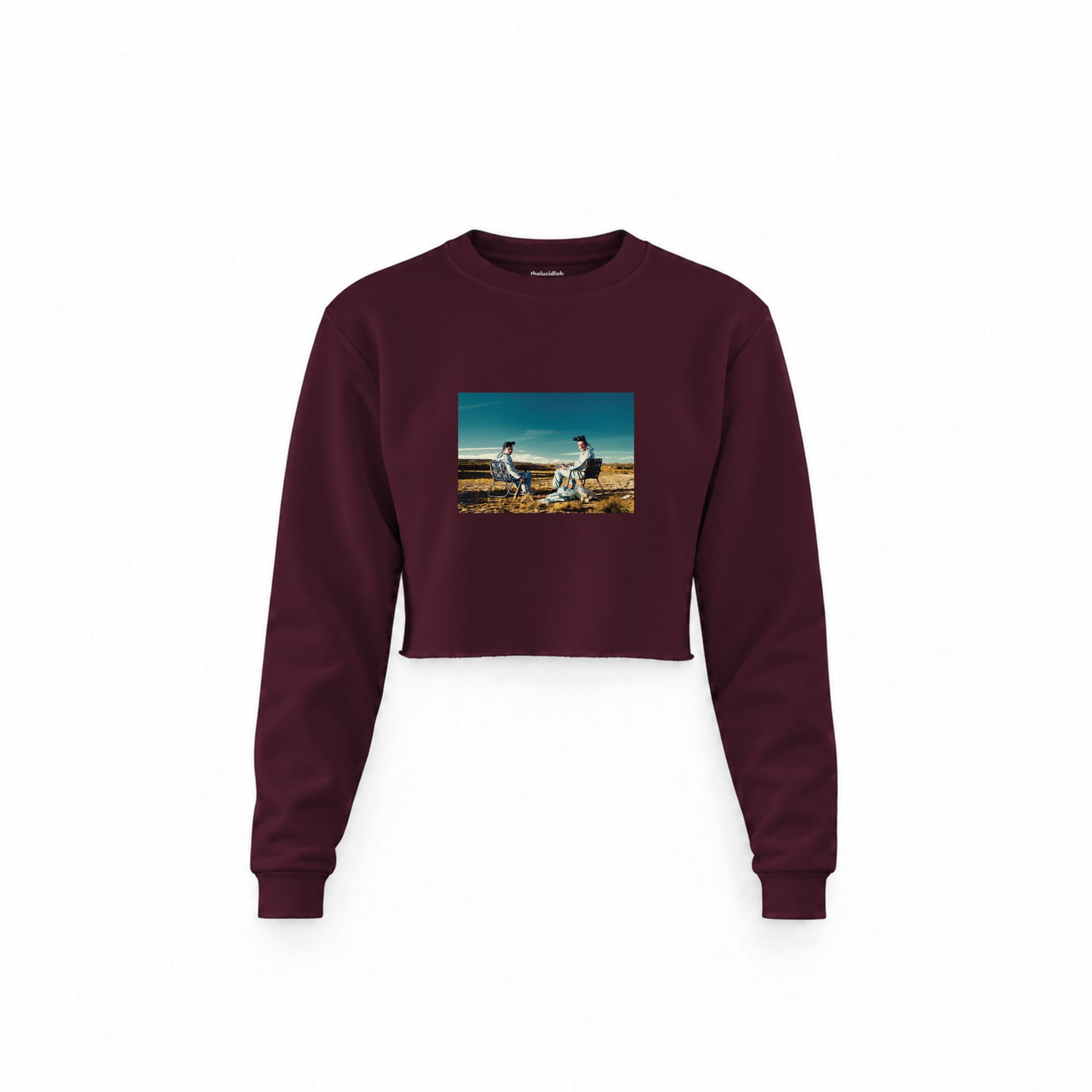 Breaking Bad Crop Sweatshirt — Bordo — Ön