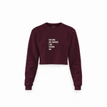 I Am Turkish Too Crop Sweatshirt — Bordo — Ön