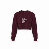 I Am Turkish Too Crop Sweatshirt — Bordo — Ön