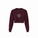 Sunday Hangover Club Crop Sweatshirt — Bordo — Ön