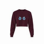Shell Yeah Crop Sweatshirt — Bordo — Ön