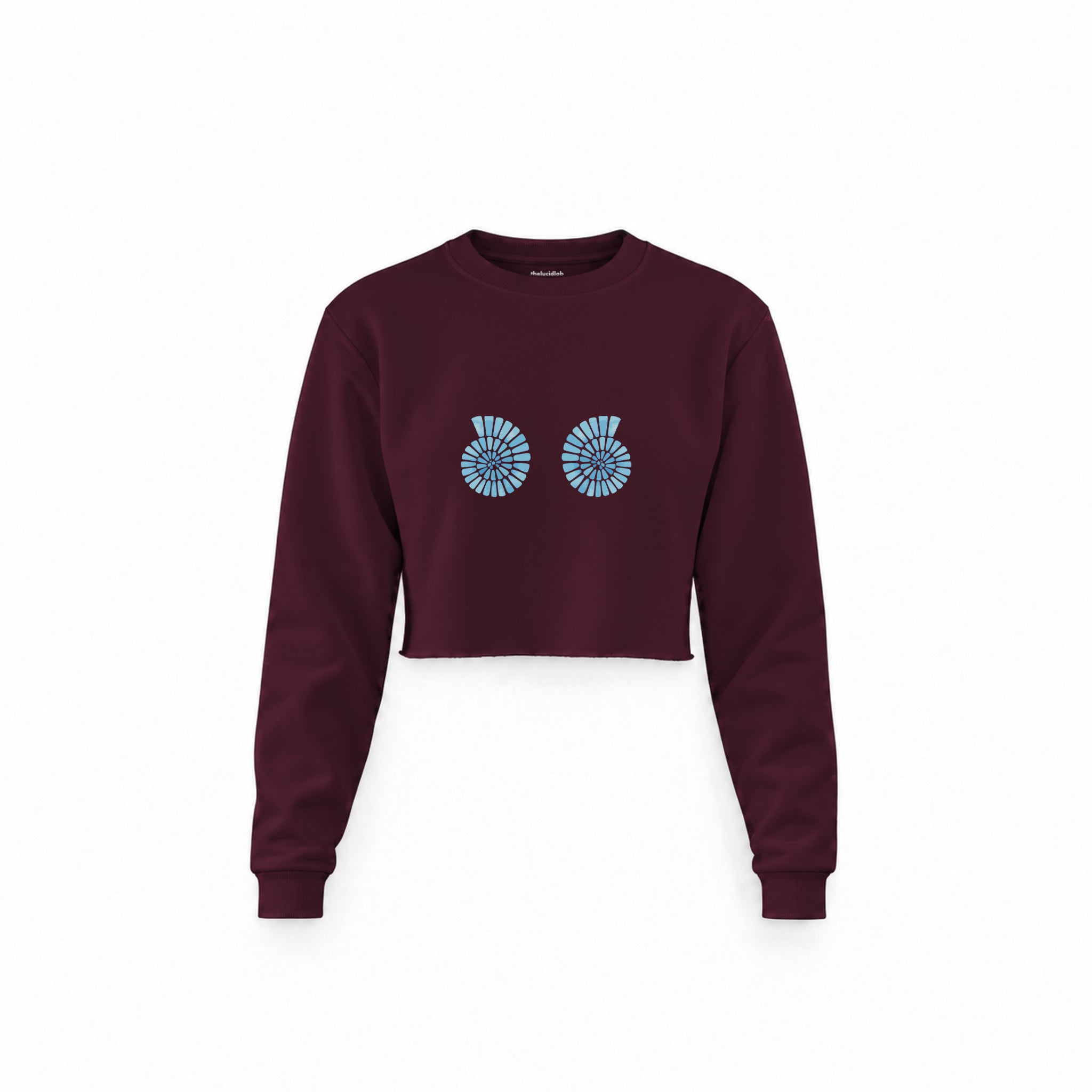 Shell Yeah Crop Sweatshirt — Bordo — Ön
