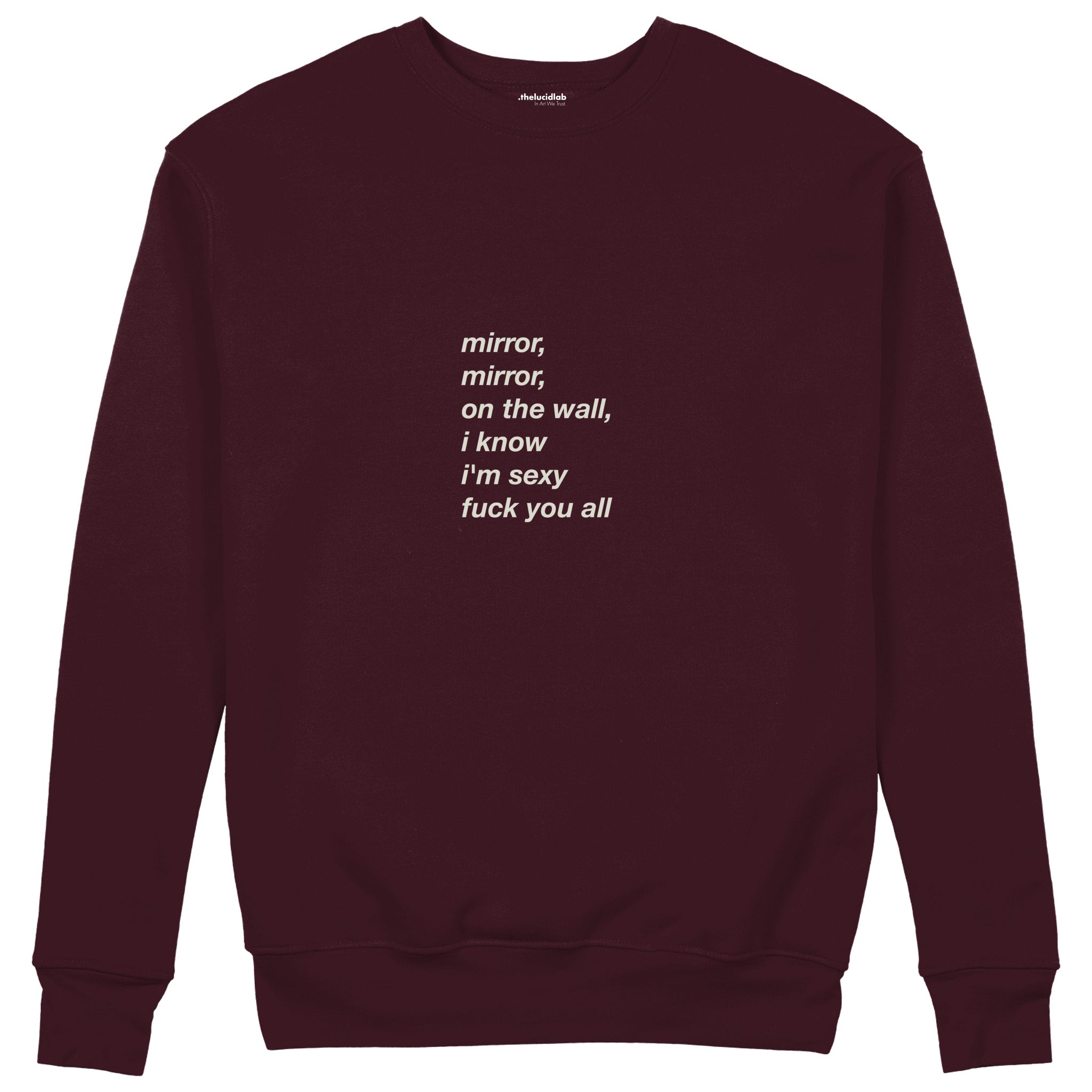 Mirror, Mirror Sweatshirt — Bordo — Ön
