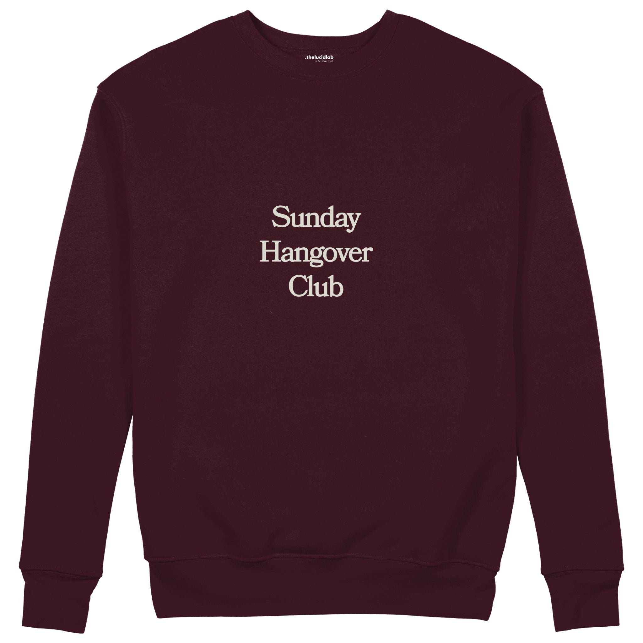 Sunday Hangover Club Sweatshirt — Bordo — Ön