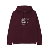 Fuck You Hoodie — Bordo — Görsel 1