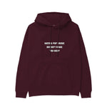 Hating Pop Music Hoodie — Bordo — Görsel 1