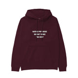Hating Pop Music Hoodie — Bordo — Görsel 1