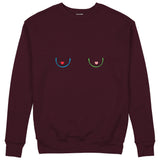 Boobs & Hearts Sweatshirt — Bordo — Görsel 1