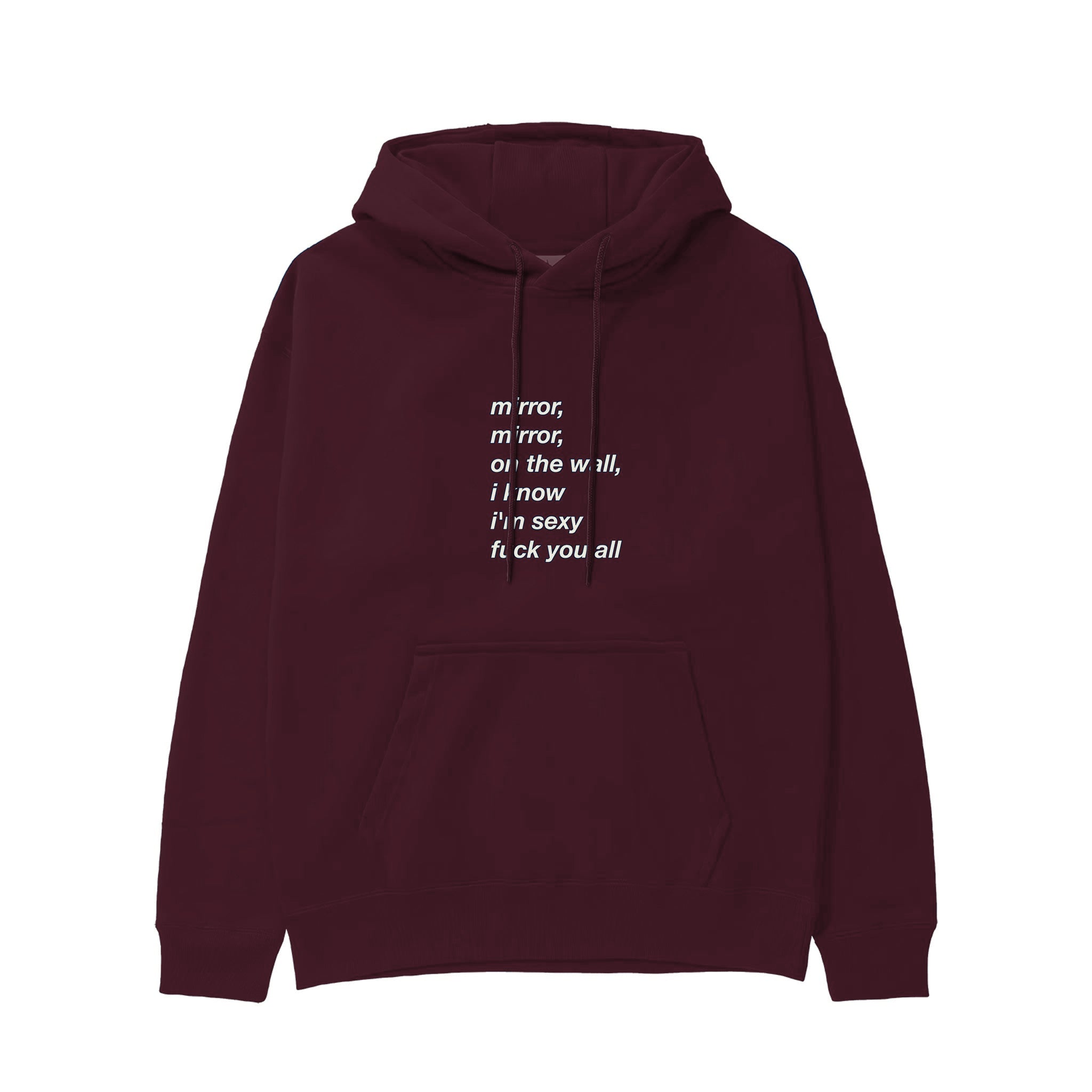 Mirror, Mirror Hoodie — Bordo — Görsel 1