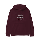 Sunday Hangover Club Hoodie — Bordo — Görsel 1
