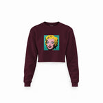 Andy Warhol / Marilyn Monroe Blue Crop Sweatshirt — Bordo — Ön