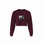 Jimmy Page Backstage Indianapolis 1975 Crop Sweatshirt — Bordo — Ön