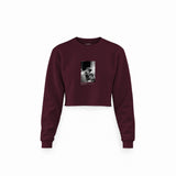 Keith Richards backstage at Madison Square Garden New York 1975 Crop Sweatshirt — Bordo — Ön