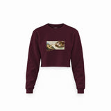 The Creation Crop Sweatshirt — Bordo — Ön