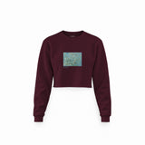 Almond Blossoms Crop Sweatshirt — Bordo — Ön