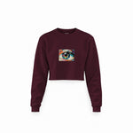 The Eye Crop Sweatshirt — Bordo — Ön