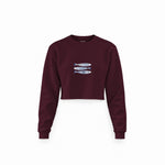 Mediterraneo Crop Sweatshirt — Bordo — Ön