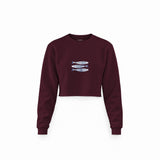 Mediterraneo Crop Sweatshirt — Bordo — Ön