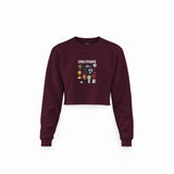 Onlyfans Crop Sweatshirt — Bordo — Ön