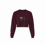 Dolce Calma Crop Sweatshirt — Bordo — Ön
