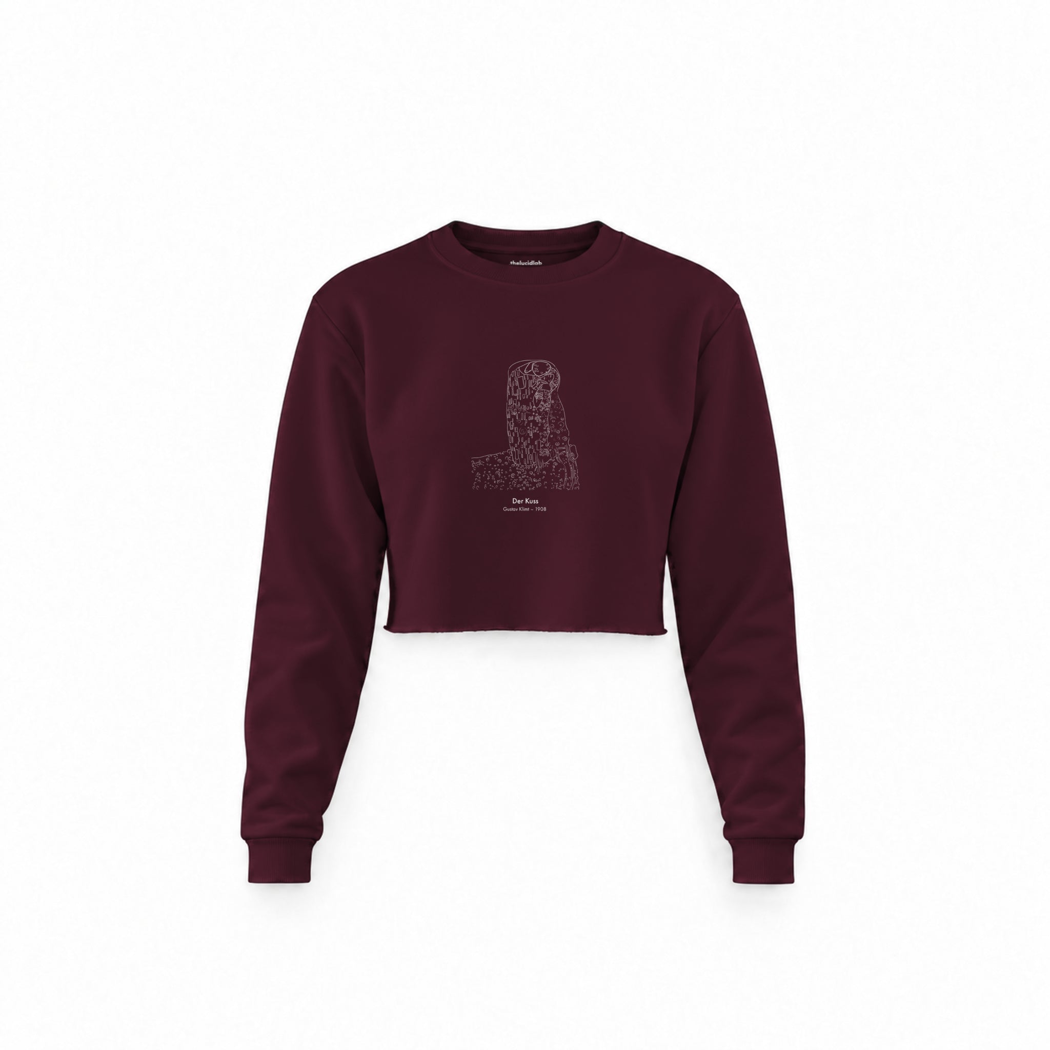 Der Kuss Crop Sweatshirt — Bordo — Ön
