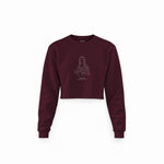 La Gioconda Crop Sweatshirt — Bordo — Ön