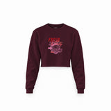 Fresh & Tasty Crop Sweatshirt — Bordo — Ön