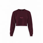 Raspberry Crop Sweatshirt — Bordo — Görsel 1