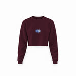 Sardines Crop Sweatshirt — Bordo — Ön