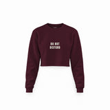 Do Not Disturb Crop Sweatshirt — Bordo — Ön