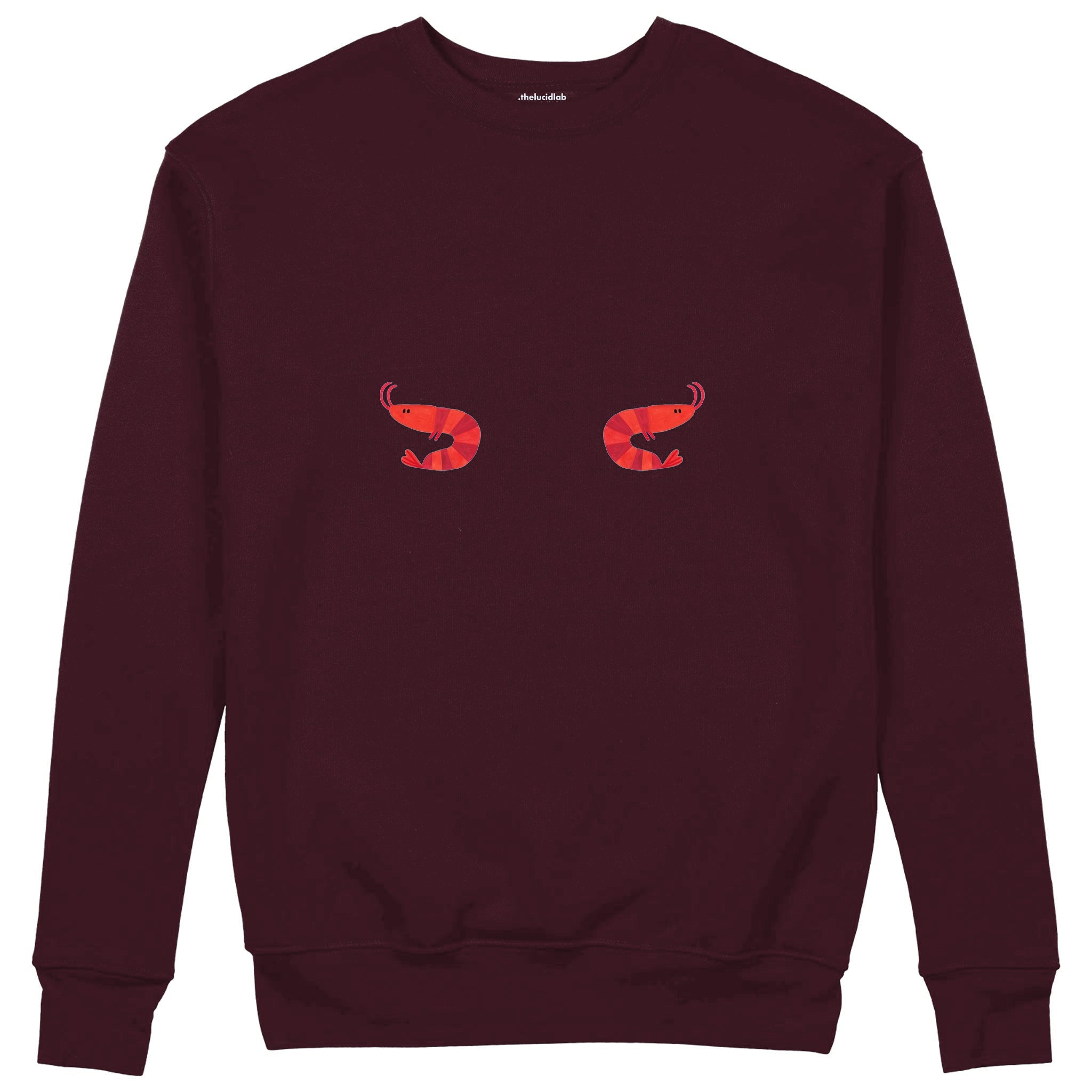 Nice Shrimps Sweatshirt — Bordo — Görsel 1