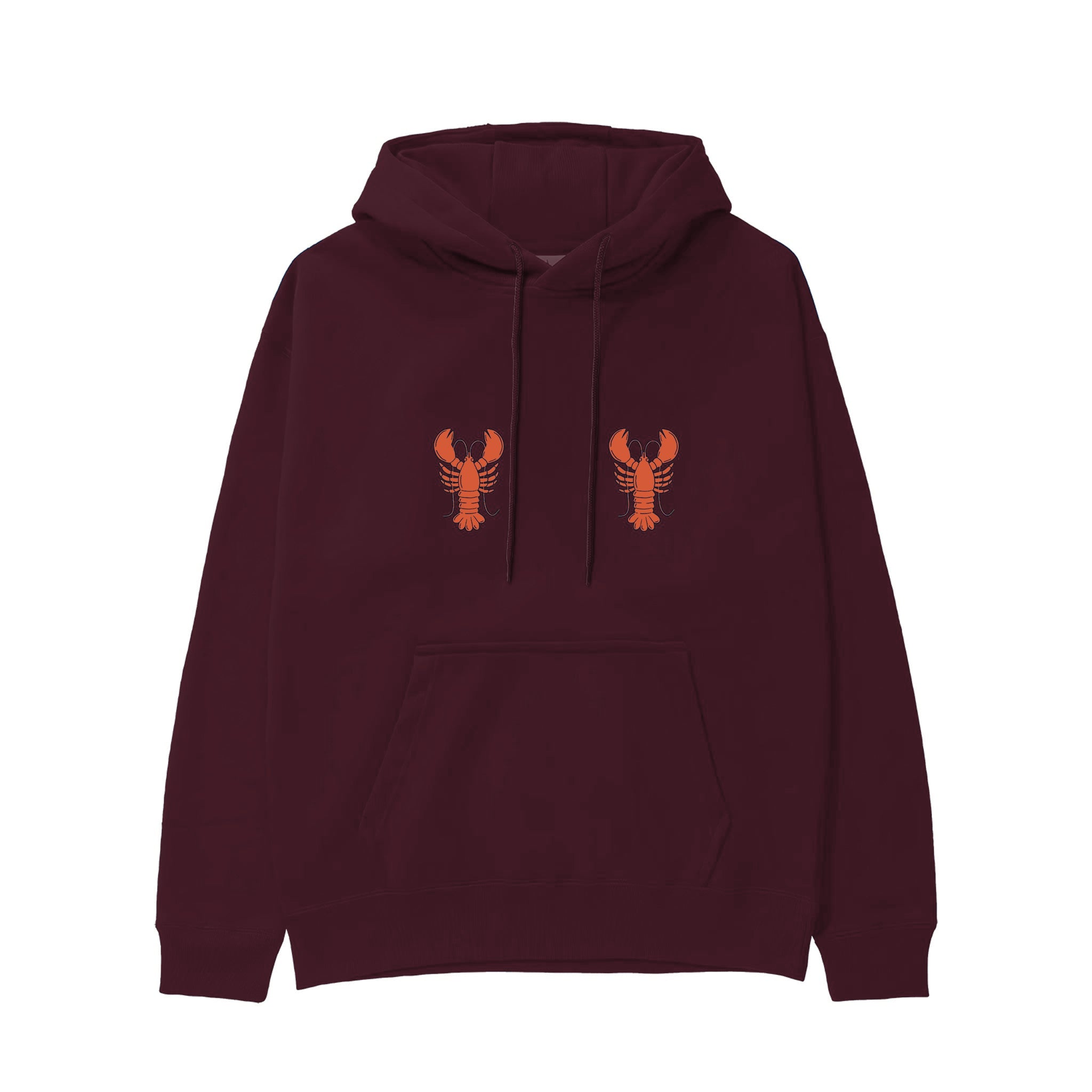 Hot Lobsters Hoodie — Bordo — Görsel 1