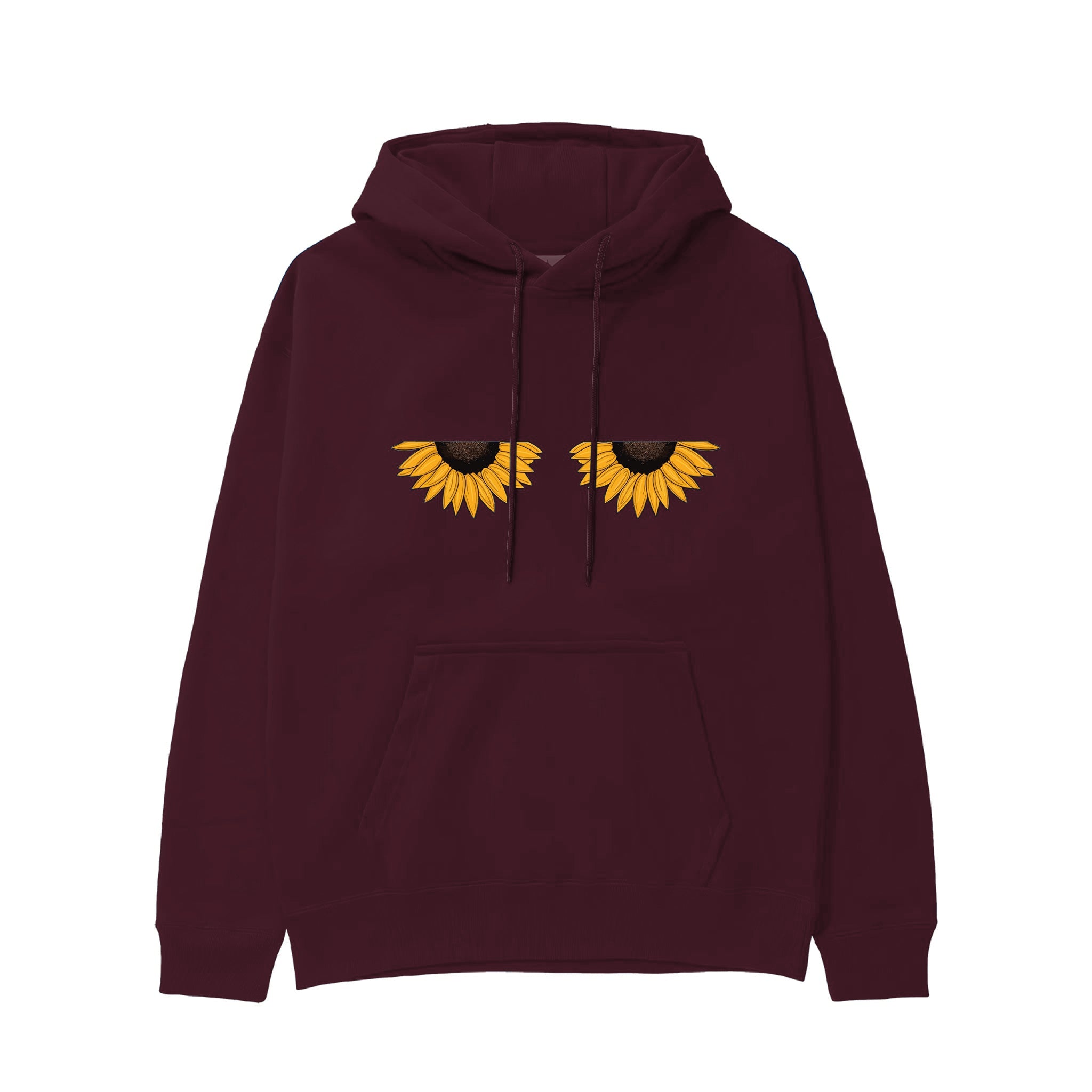 Sunny Side Up Hoodie — Bordo — Görsel 1